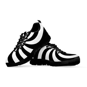 Swirl Optical Illusion Print Black Sneakers