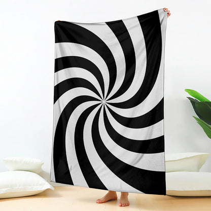 Swirl Optical Illusion Print Blanket