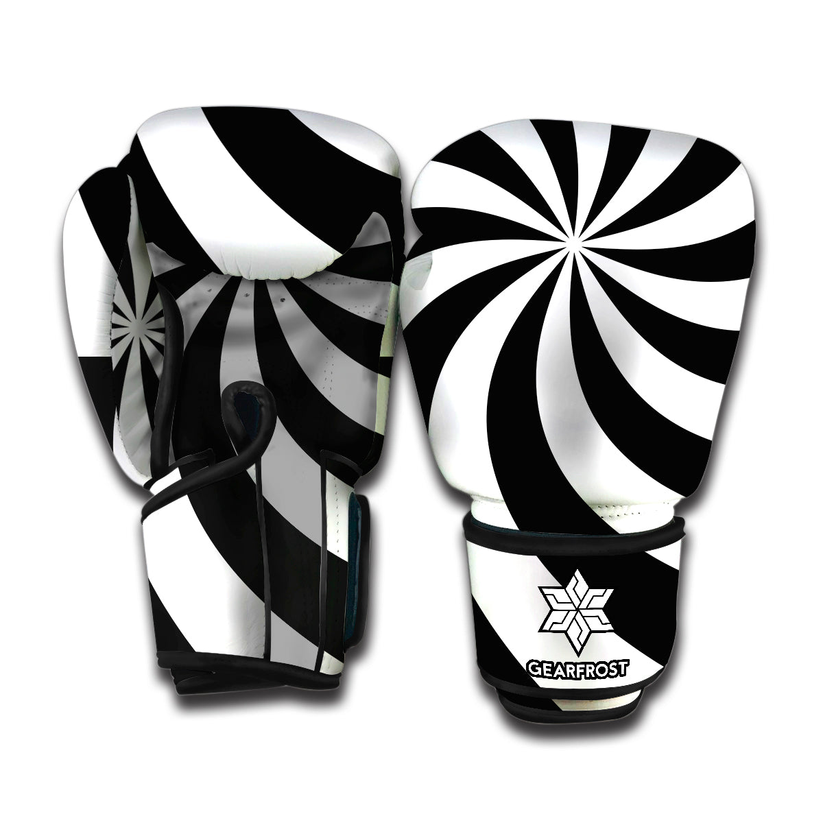 Swirl Optical Illusion Print Boxing Gloves