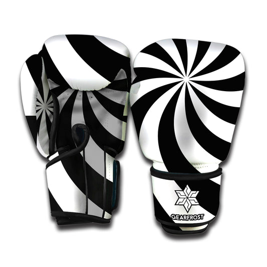 Swirl Optical Illusion Print Boxing Gloves