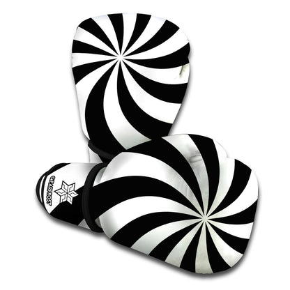 Swirl Optical Illusion Print Boxing Gloves