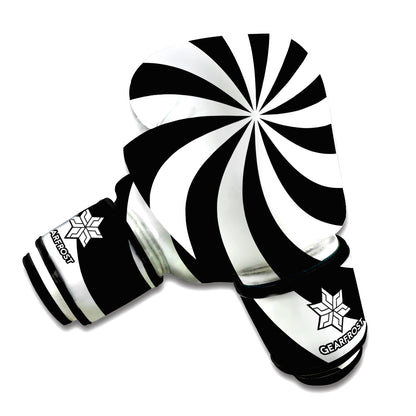 Swirl Optical Illusion Print Boxing Gloves