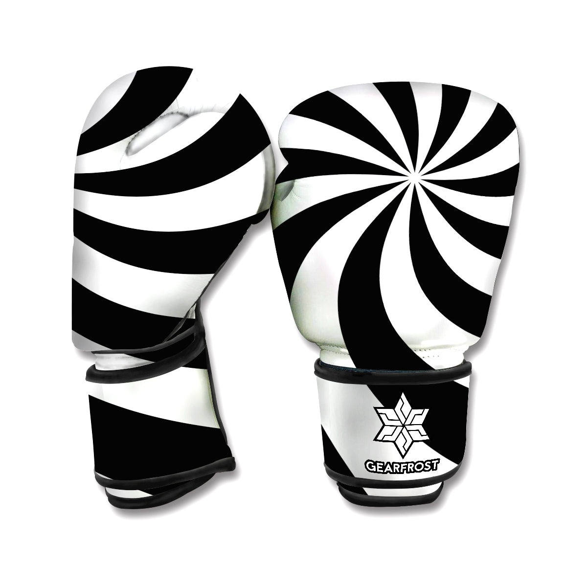 Swirl Optical Illusion Print Boxing Gloves