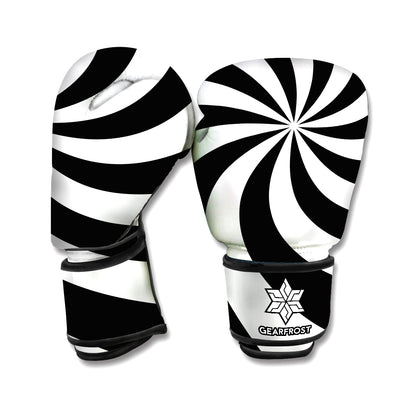 Swirl Optical Illusion Print Boxing Gloves