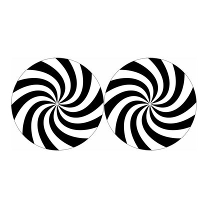 Swirl Optical Illusion Print Car Coasters