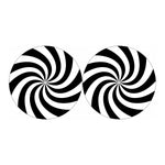Swirl Optical Illusion Print Car Coasters