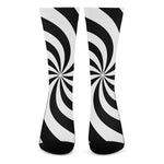 Swirl Optical Illusion Print Crew Socks