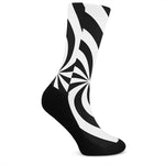Swirl Optical Illusion Print Crew Socks