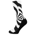 Swirl Optical Illusion Print Crew Socks