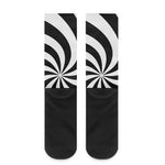 Swirl Optical Illusion Print Crew Socks
