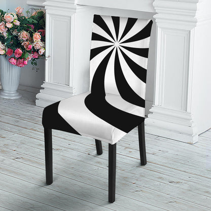 Swirl Optical Illusion Print Dining Chair Slipcover