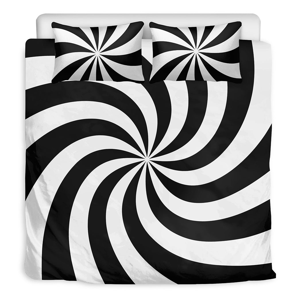 Swirl Optical Illusion Print Duvet Cover Bedding Set