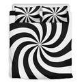 Swirl Optical Illusion Print Duvet Cover Bedding Set