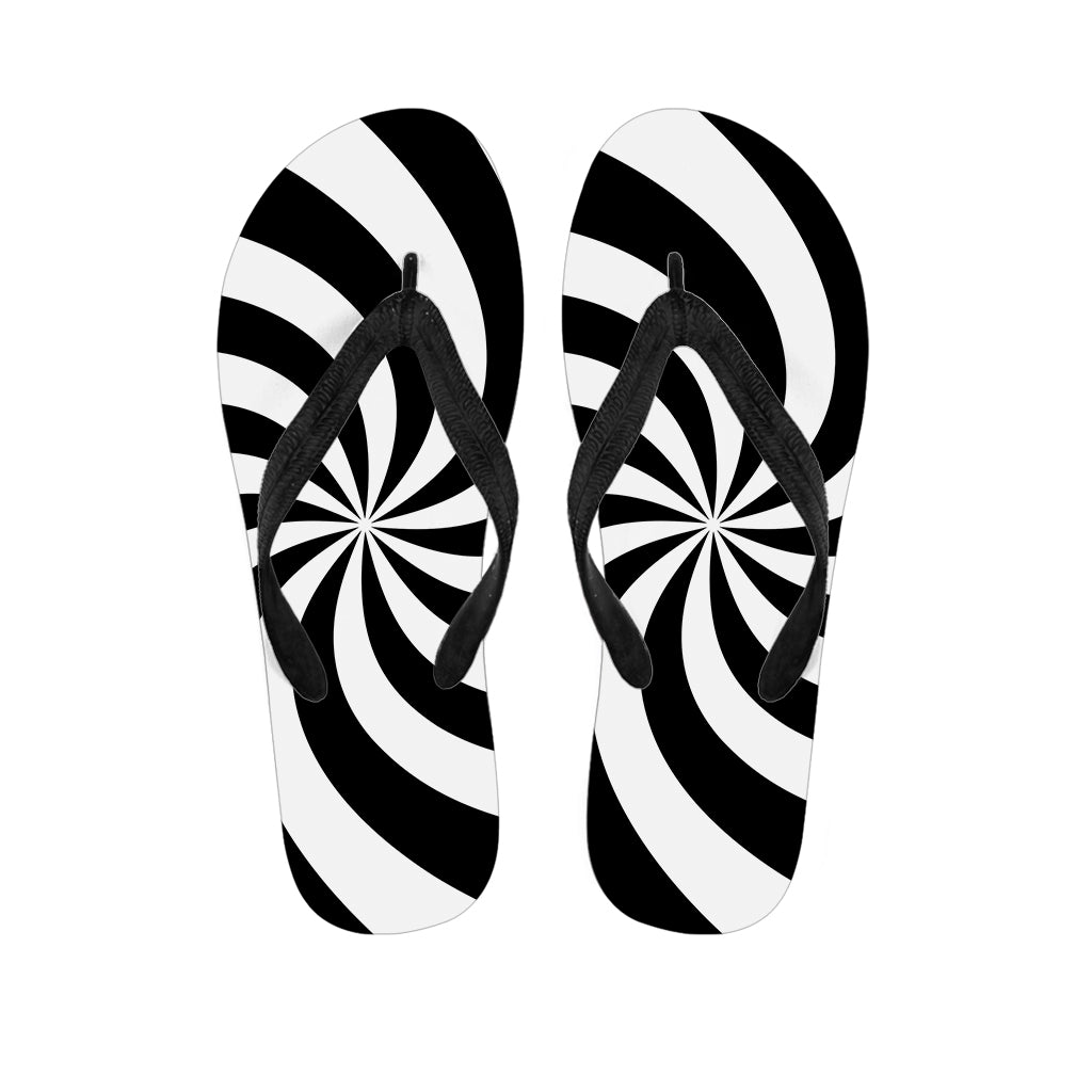 Swirl Optical Illusion Print Flip Flops