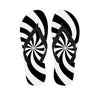 Swirl Optical Illusion Print Flip Flops