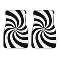 Swirl Optical Illusion Print Front Car Floor Mats