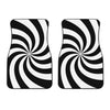 Swirl Optical Illusion Print Front Car Floor Mats