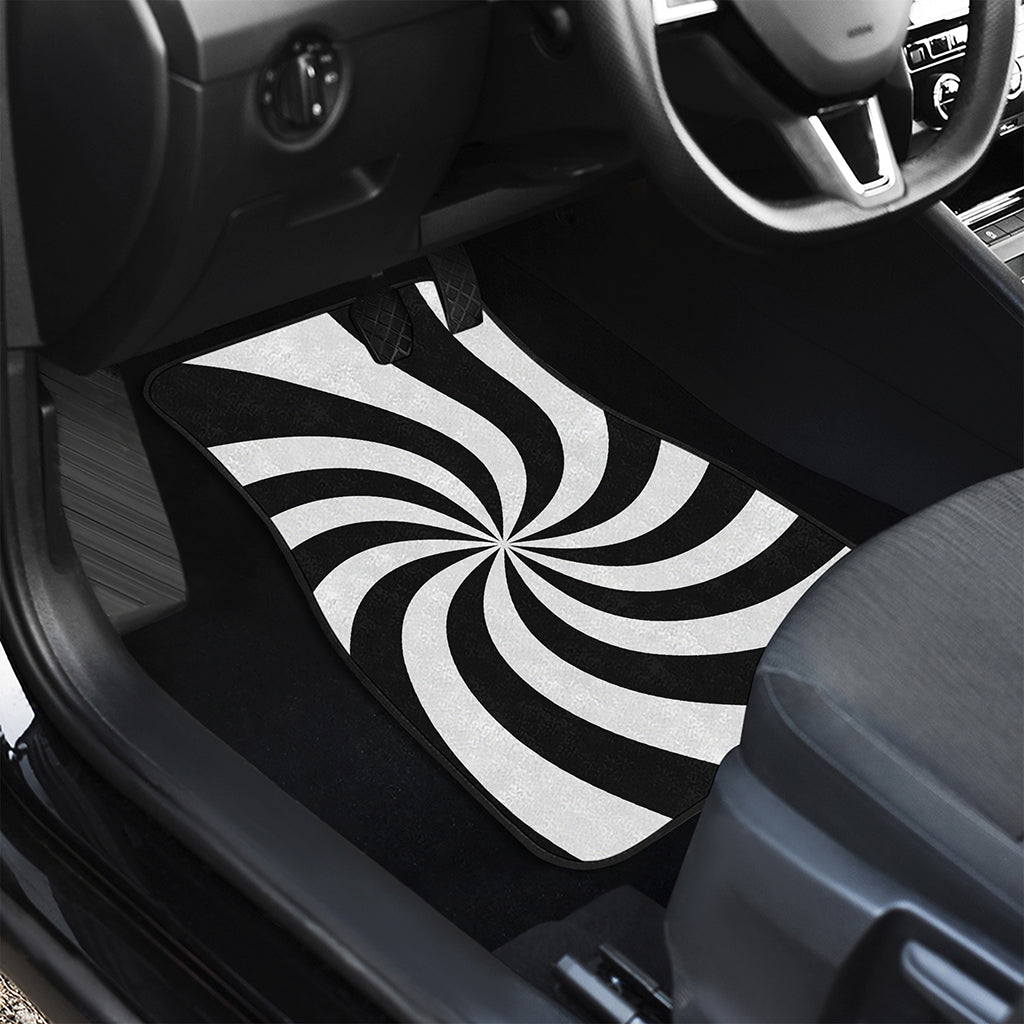 Swirl Optical Illusion Print Front Car Floor Mats
