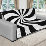 Swirl Optical Illusion Print Futon Protector