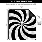 Swirl Optical Illusion Print Futon Protector