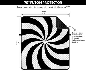 Swirl Optical Illusion Print Futon Protector