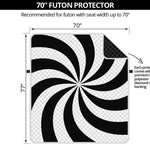 Swirl Optical Illusion Print Futon Protector