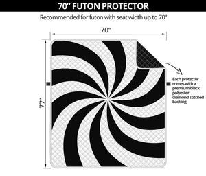 Swirl Optical Illusion Print Futon Protector