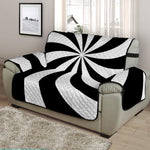 Swirl Optical Illusion Print Half Sofa Protector