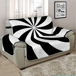 Swirl Optical Illusion Print Half Sofa Protector