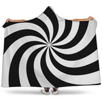 Swirl Optical Illusion Print Hooded Blanket