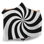 Swirl Optical Illusion Print Hooded Blanket