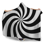 Swirl Optical Illusion Print Hooded Blanket