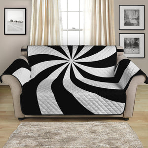 Swirl Optical Illusion Print Loveseat Protector