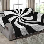 Swirl Optical Illusion Print Loveseat Protector