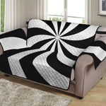 Swirl Optical Illusion Print Loveseat Protector