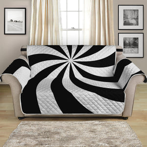 Swirl Optical Illusion Print Loveseat Protector