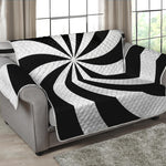 Swirl Optical Illusion Print Loveseat Protector