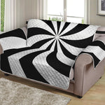 Swirl Optical Illusion Print Loveseat Protector