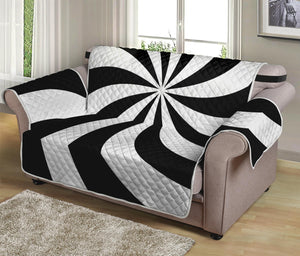 Swirl Optical Illusion Print Loveseat Protector