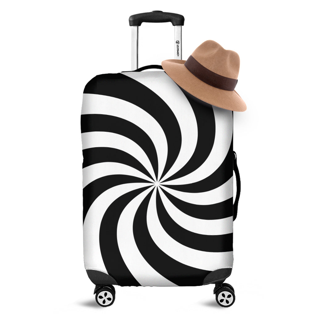 Swirl Optical Illusion Print Luggage Cover