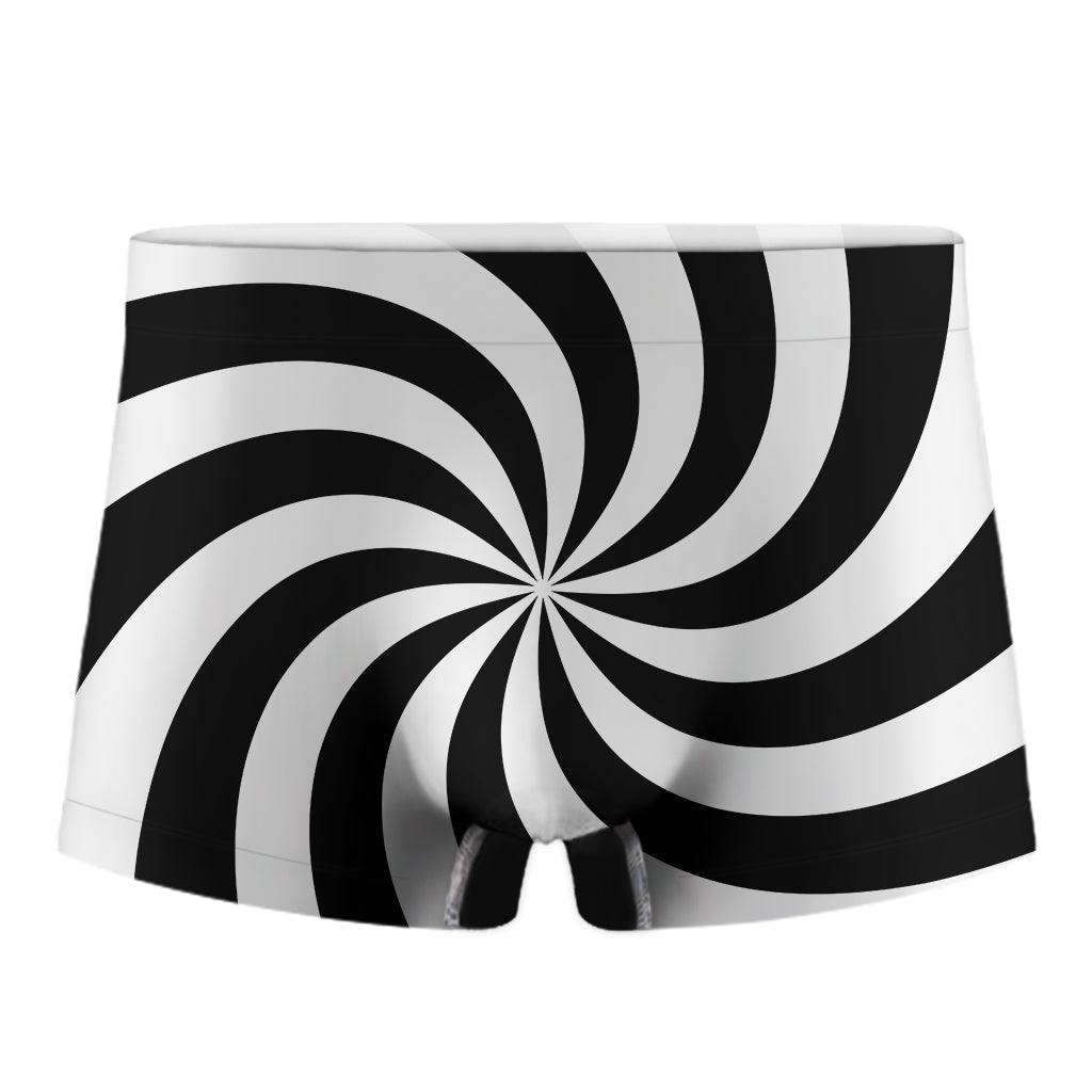 Swirl Optical Illusion Print Men's Boxer Briefs
