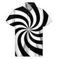 Swirl Optical Illusion Print Men's Short Sleeve Shirt