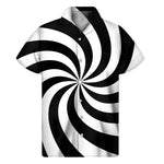 Swirl Optical Illusion Print Men's Short Sleeve Shirt