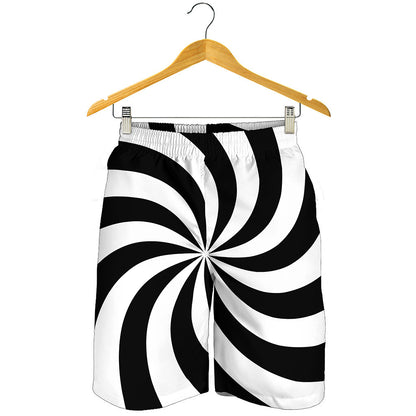 Swirl Optical Illusion Print Men's Shorts