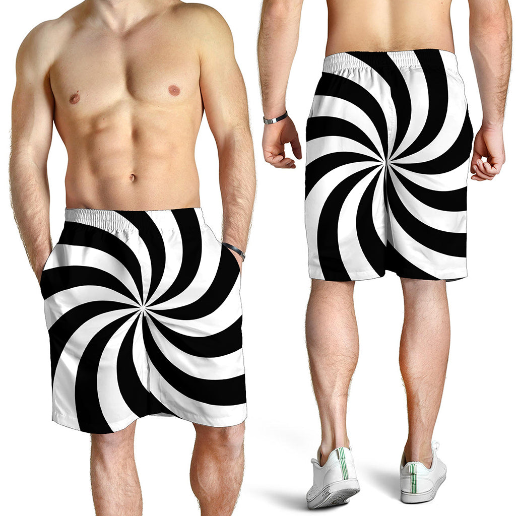 Swirl Optical Illusion Print Men's Shorts