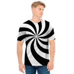 Swirl Optical Illusion Print Men's T-Shirt
