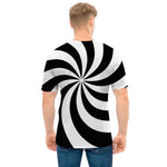 Swirl Optical Illusion Print Men's T-Shirt