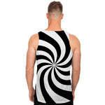 Swirl Optical Illusion Print Men's Tank Top