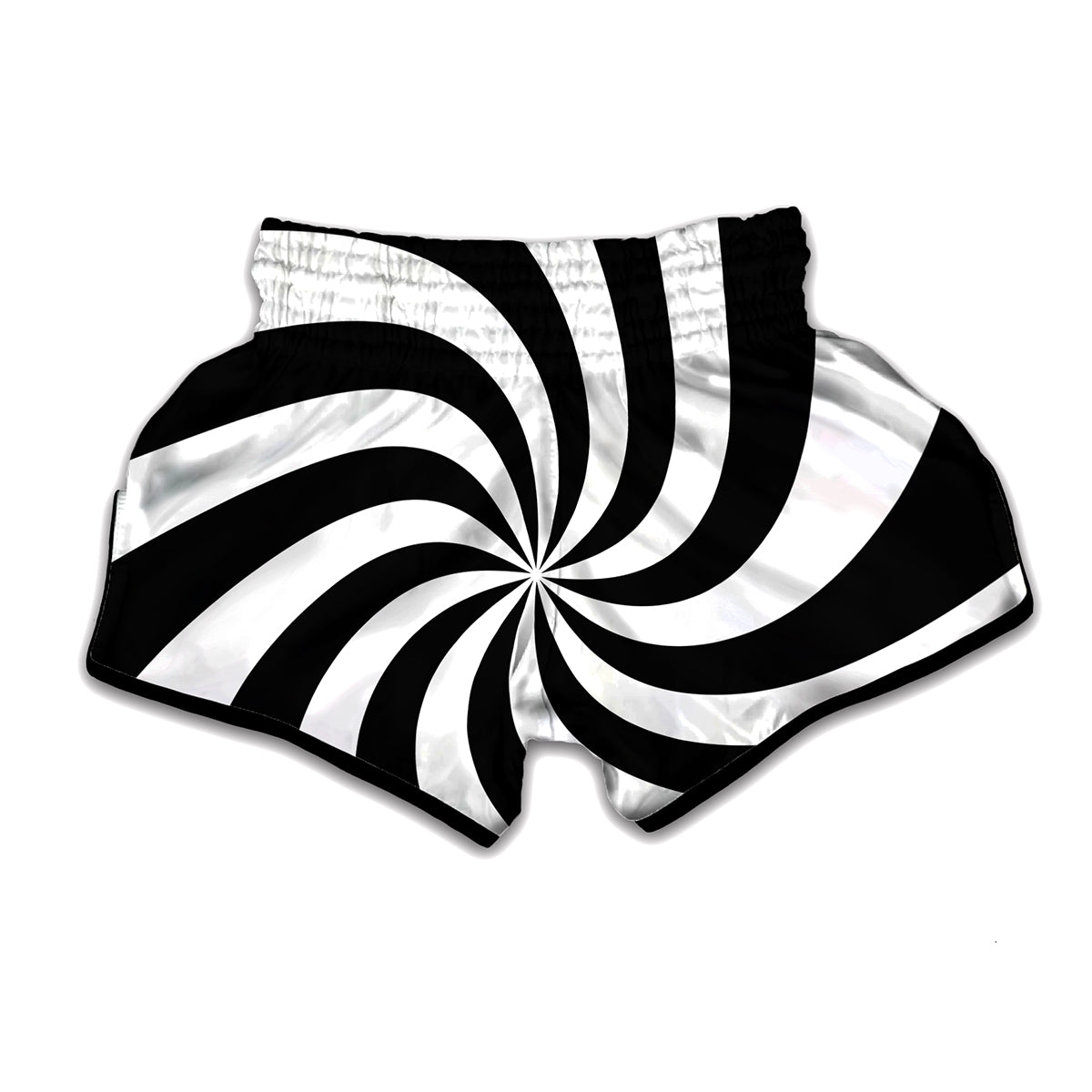 Swirl Optical Illusion Print Muay Thai Boxing Shorts