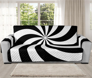 Swirl Optical Illusion Print Oversized Sofa Protector